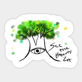 See the Beauty  Tree Sticker